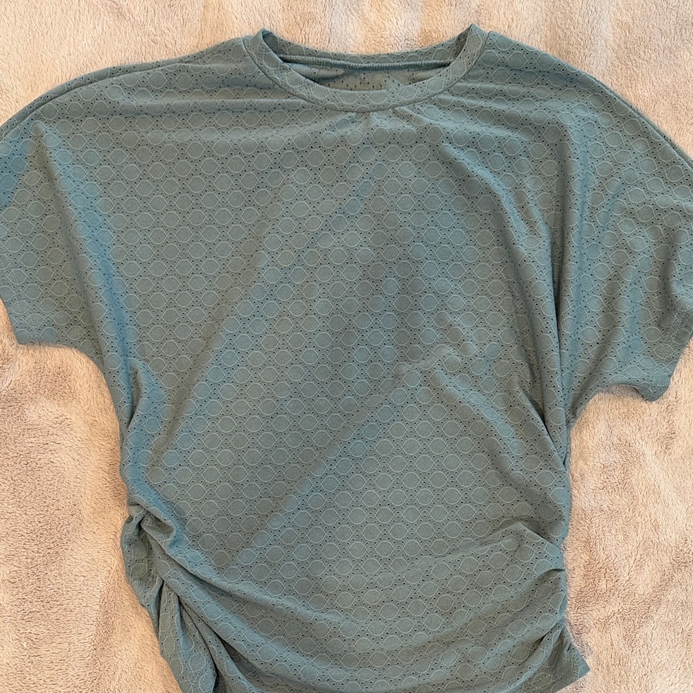 SHEIN Teal Textured Blouse